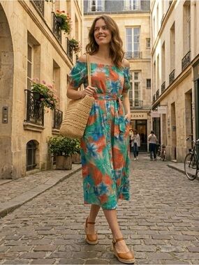 Zara | Dresses | Zara Belted Crepe Midi Dress | Poshmark